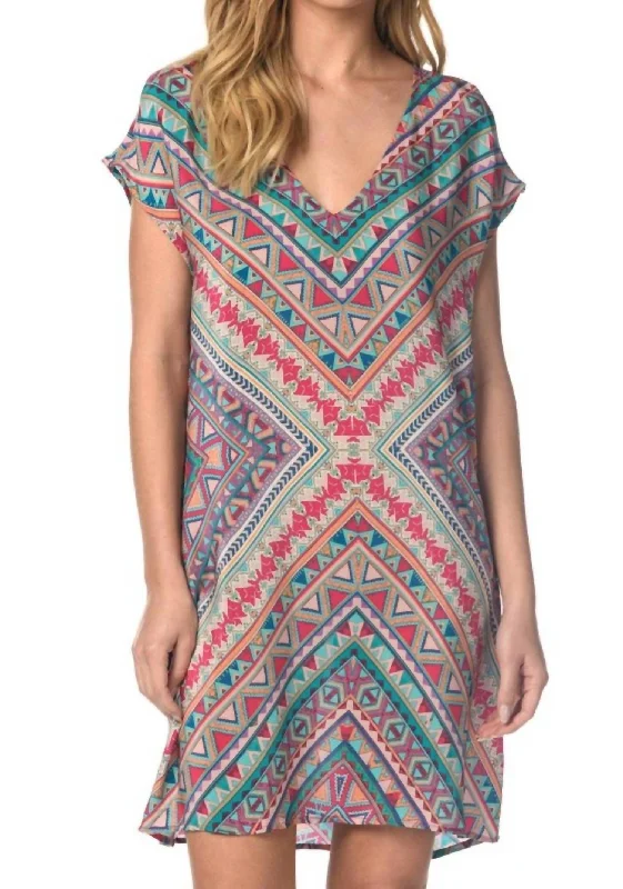 Trinity Tunic Dress in Chevron