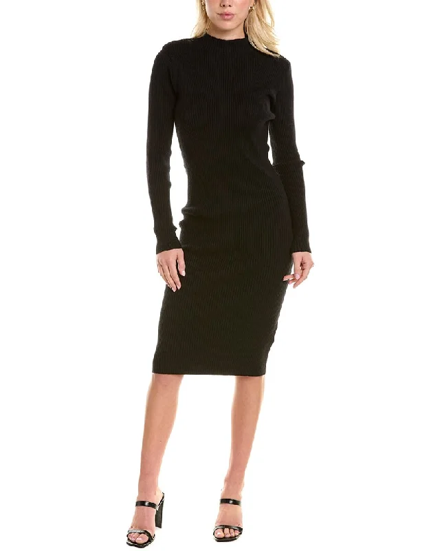 Badgley Mischka Studio Power Knit Rib Sweaterdress