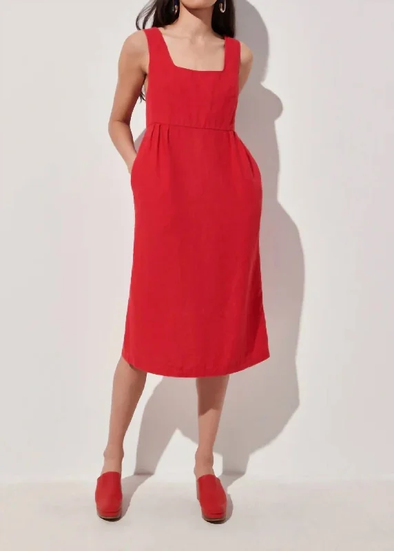 Elmira Dress in Red