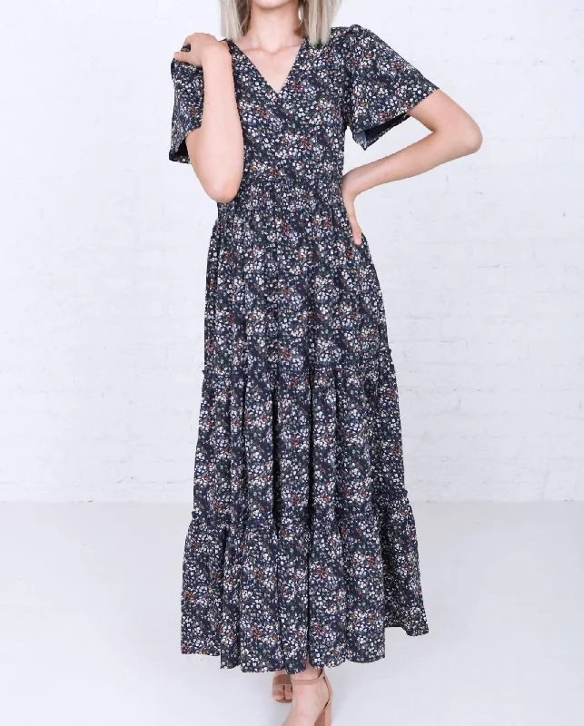 Eden Orchard Dress in Navy