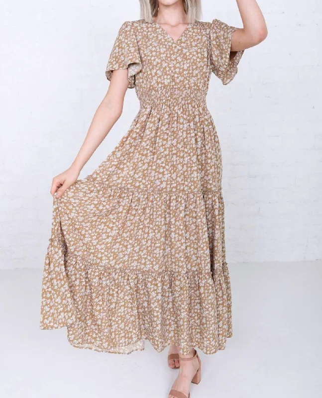 Eden Amber Dress in Gold