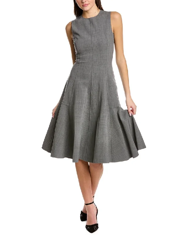 Michael Kors Wool-Blend Flare Sheath Dress