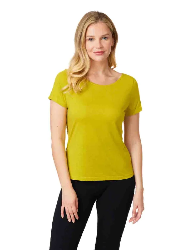 Tianello TENCEL™  Knit  Short Sleeve-Scoop Neck "Nikki" Tee Shirt