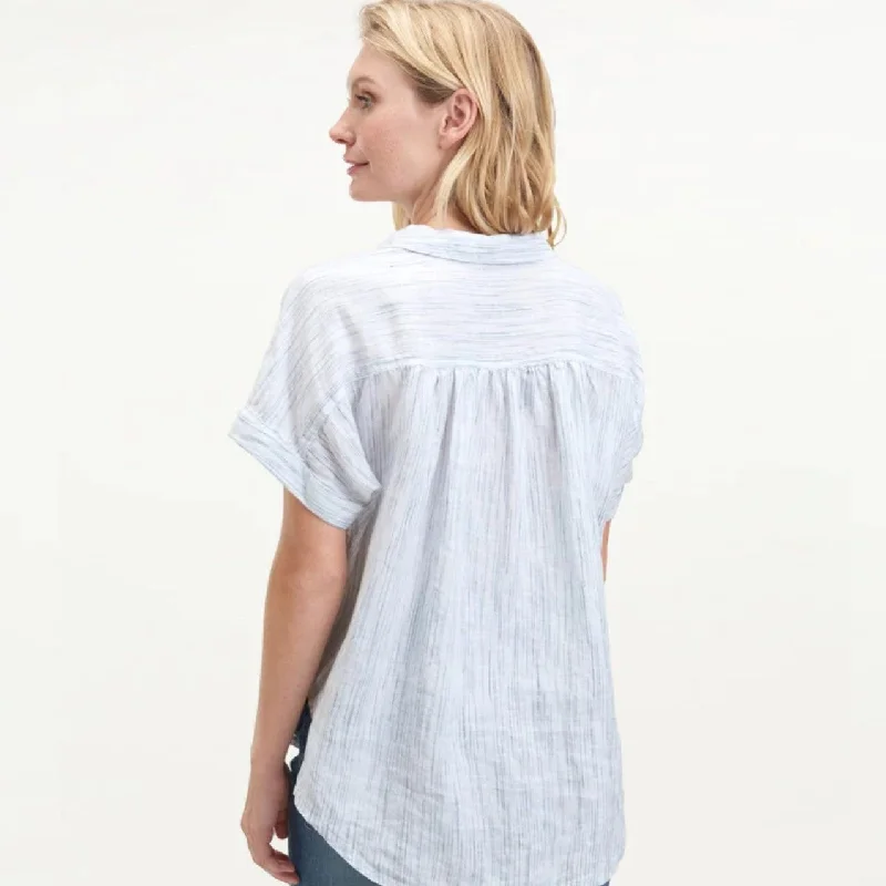 Kathryn Short Sleeve Shirt (White Space Dye)