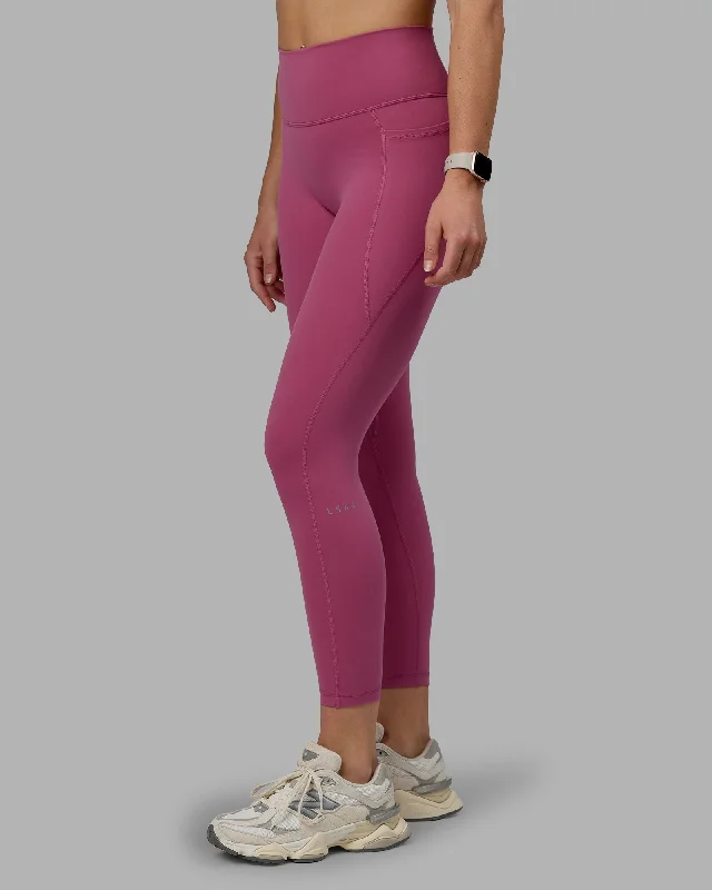 Fusion 7/8 Length Leggings With Pockets - Mauve Haze