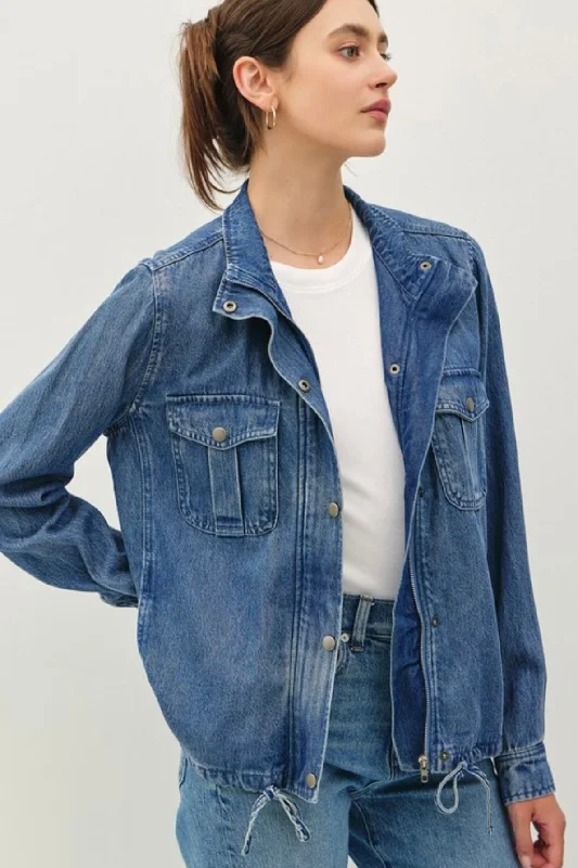 Denim Tencel Utility Jacket