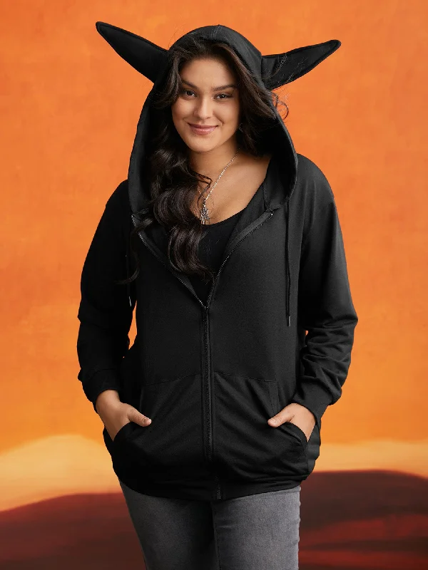 Bull Horns Demon Hooded Sweatshirt