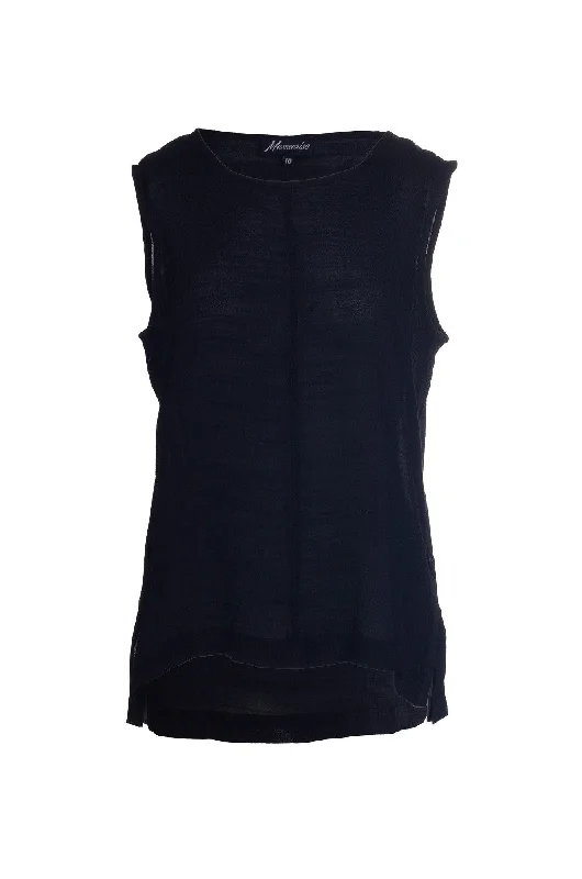 Sleeveless unlined Top | Black | 8821A1