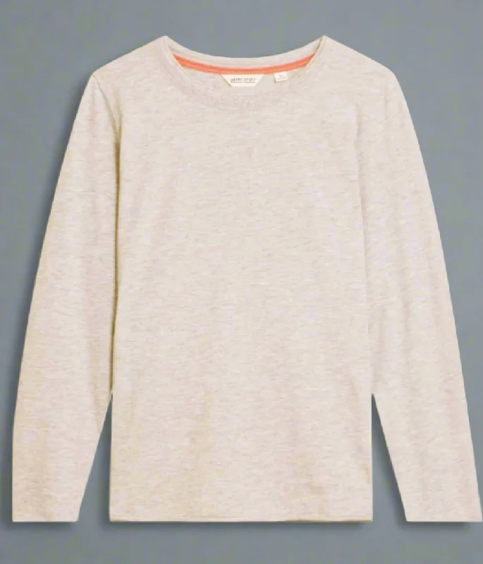 Oatmeal Marl Long Sleeve Top