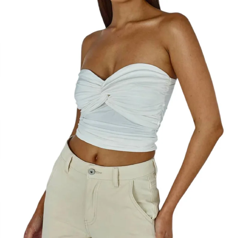 Satari Strapless Top In White