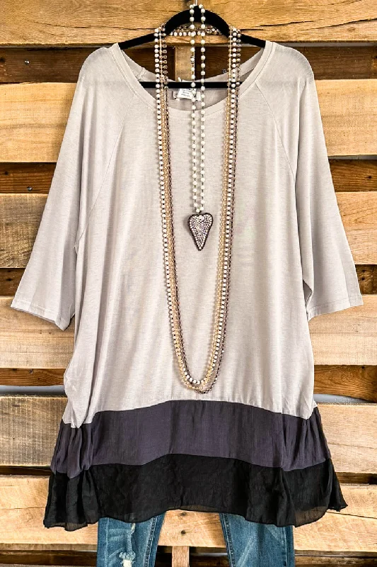 Lost In You Tunic - Grey