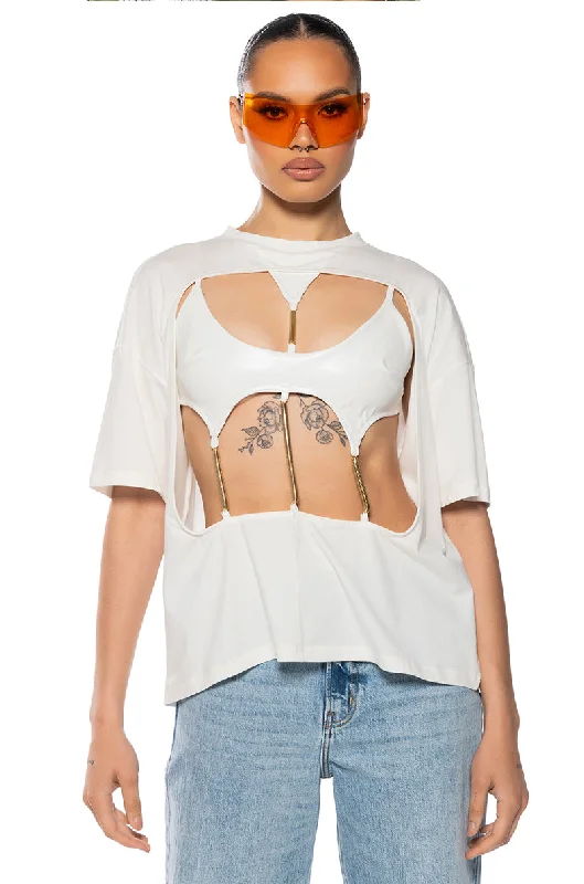 ELEANOR LAYERED CUTOUT TSHIRT