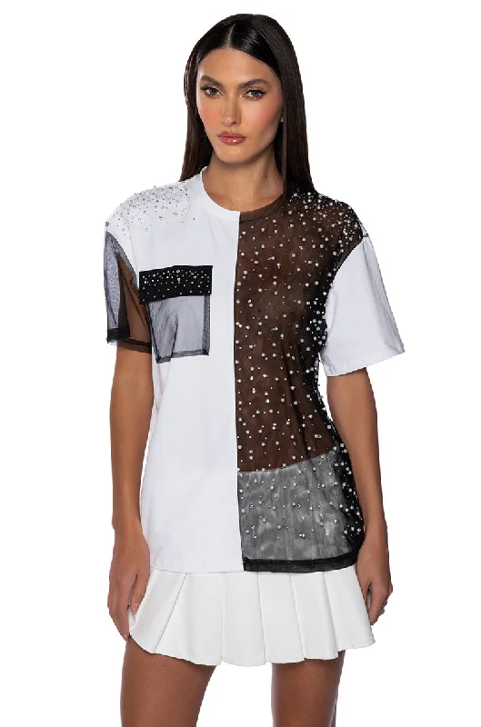 CARISSA SHORT SLEEVE MESH T-SHIRT