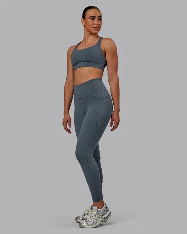 Fusion Full Length Leggings with Pockets - Turbulence