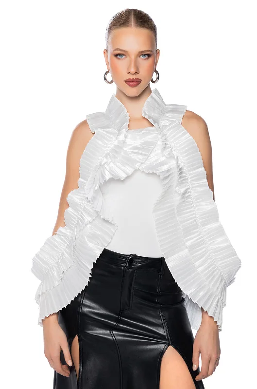 TOTALLY SOPHISTICATED TEXTURED SLEEVELESS BLOUSE