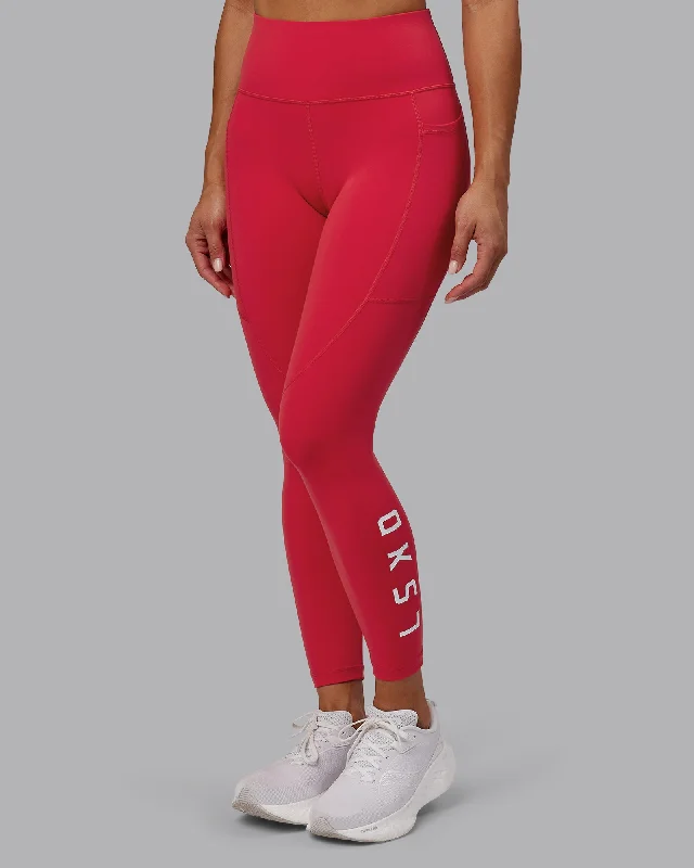 Rep 7/8 Length Leggings - Scarlet-White