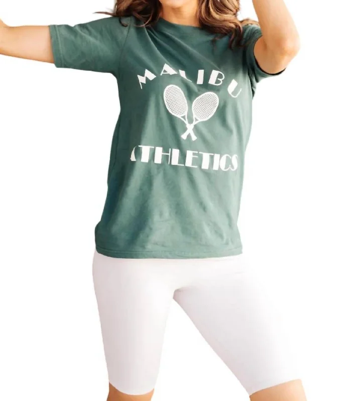 Malibu Athletics Graphic Tee In Green