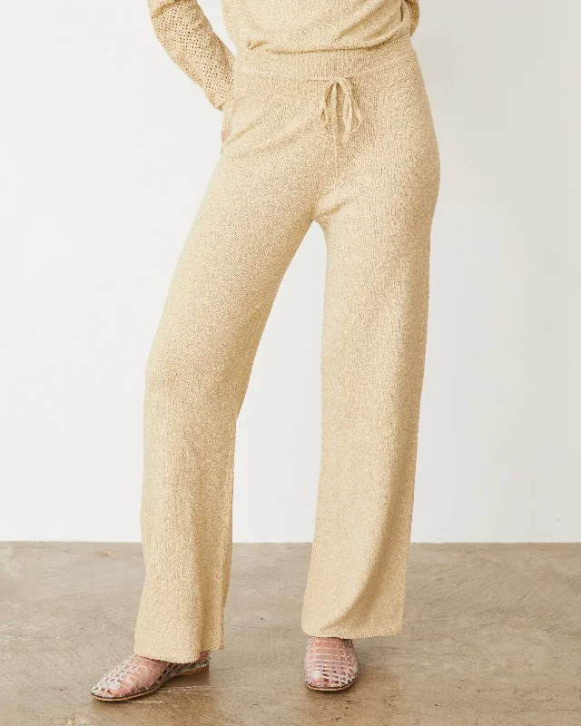 Boucle Knit Straight Leg Pant