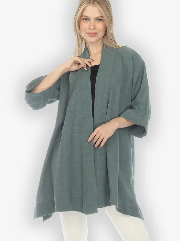 Textured Sage Kimono Jacket