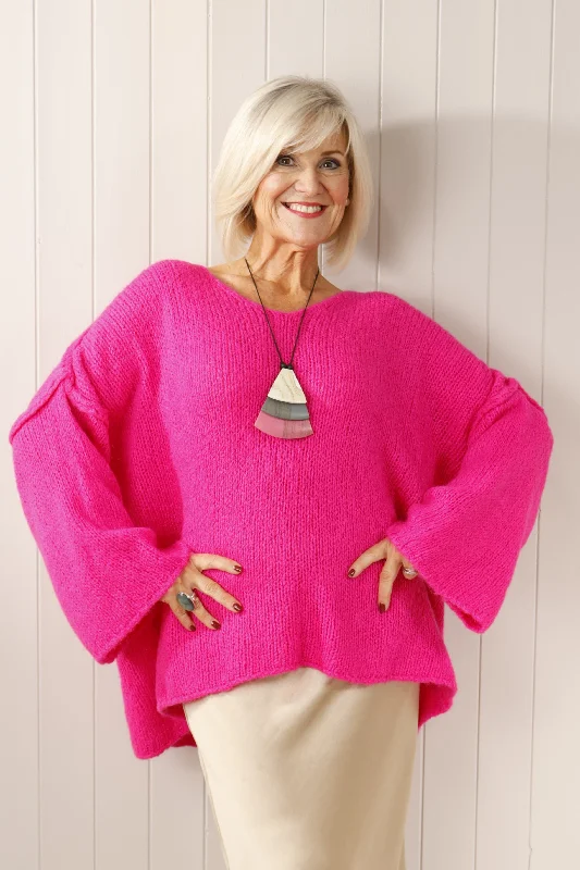 Cilla long sleeve jumper Fuchsia