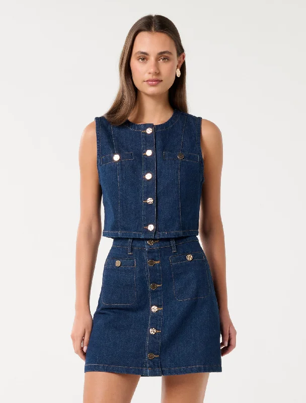 Ashley Denim Vest