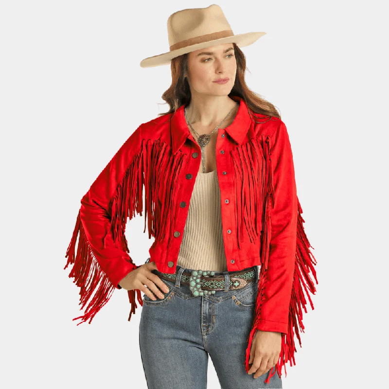 Rock & Roll Denim Suede Fringe Jacket