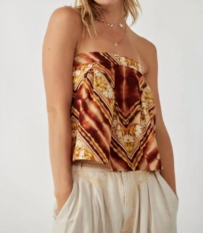 Kendra Printed Tube Top In Multi