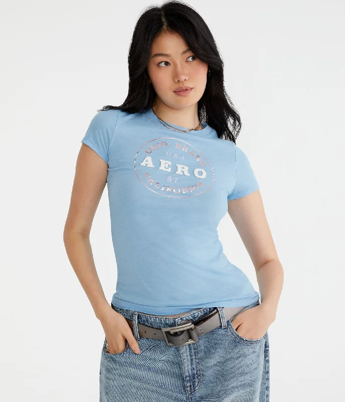 Aeropostale California Circle Appliqué Graphic Tee