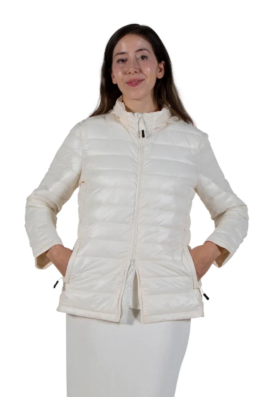 La Cera Quilted Nylon Puffer Jacket