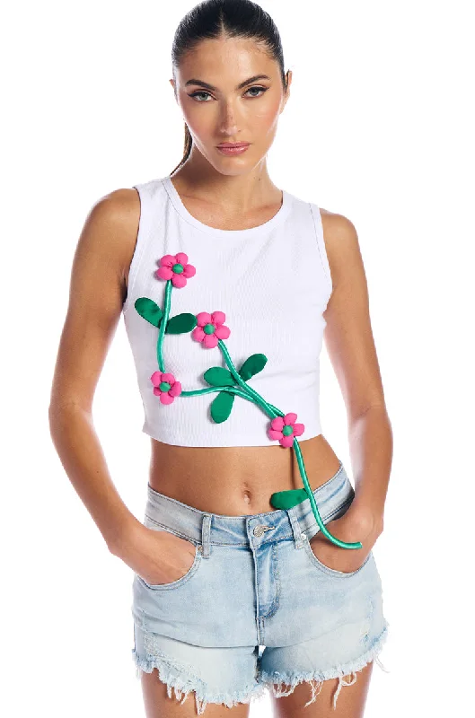 FLOWER GIRL TANK IN PINK