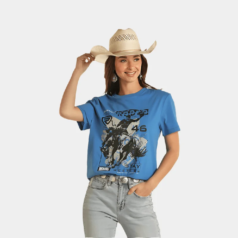 Rock and Roll Denim Unisex Bull Graphic Tee Shirt