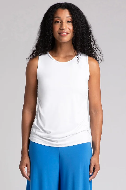 Slim Fete Sleeveless Top | White