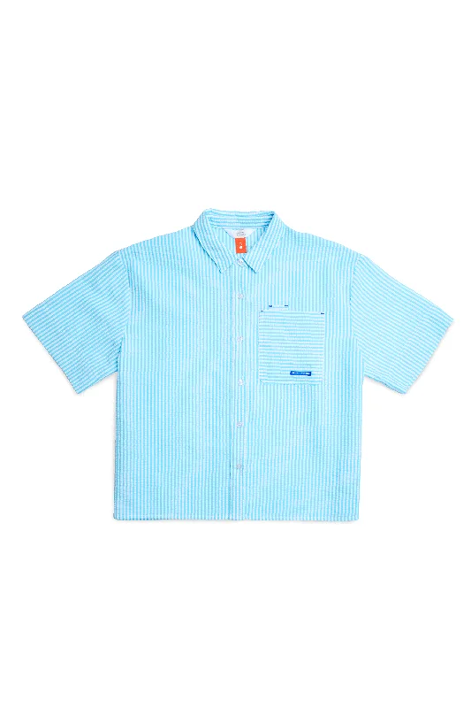 Striped Seersucker Short Sleeve Shirt