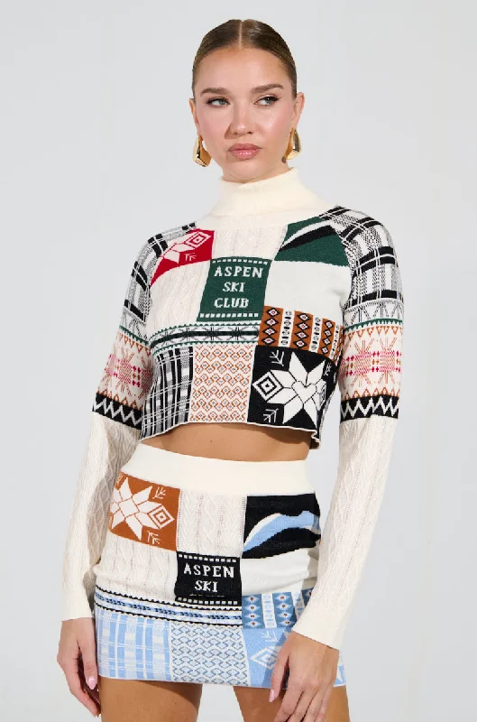 SKI CLUB CROPPED SWEATER