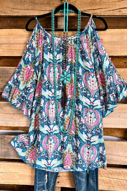 Persian Charm Tunic - Multi-Turquoise