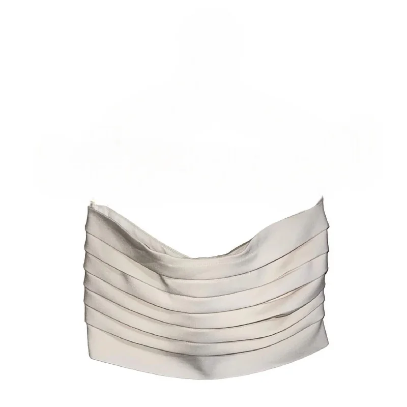 Cecco Strapless Top In Pearl