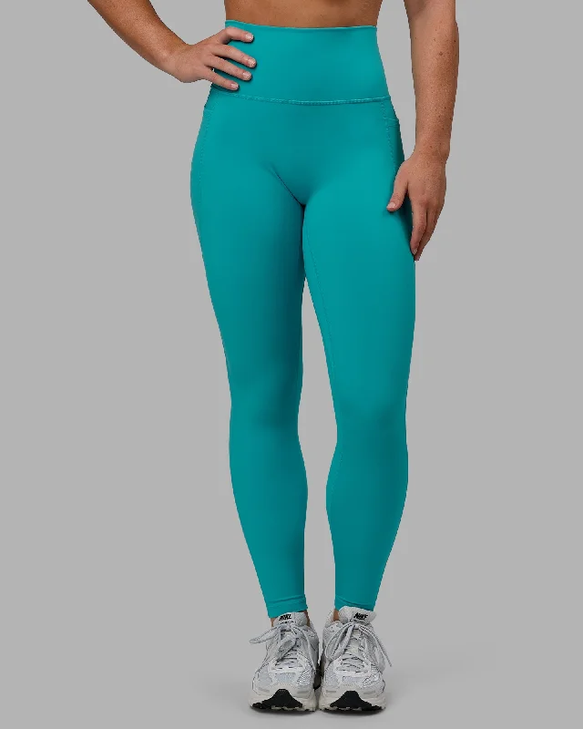 Fusion Full Length Leggings with Pockets - Uplift Blue