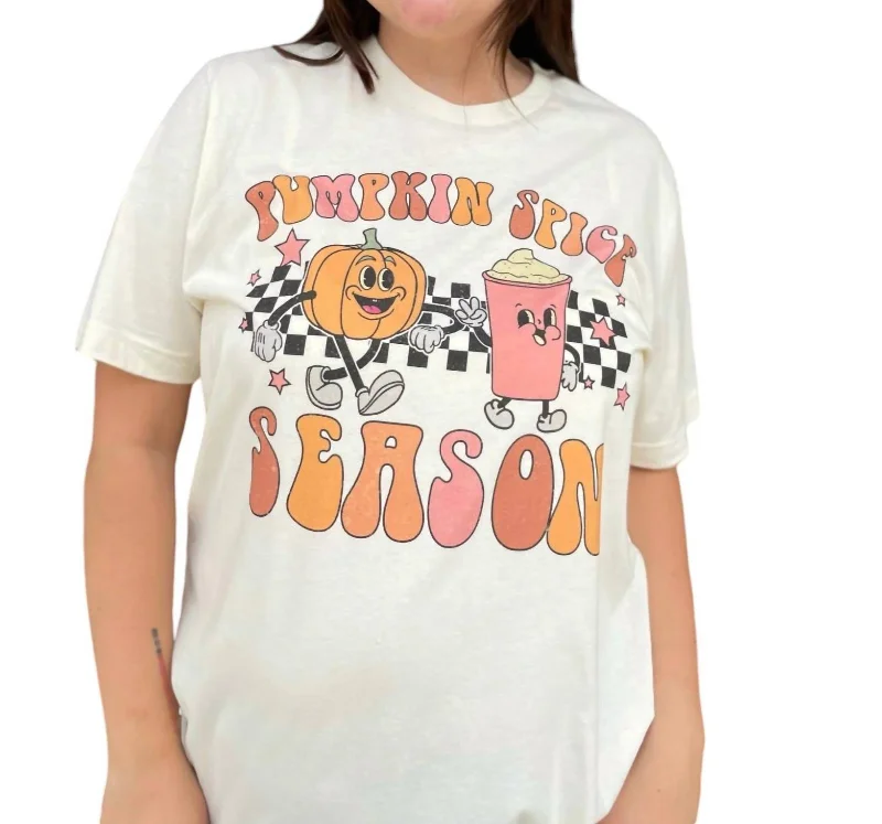 Pumpkin Spice Season Graphic Tee In White