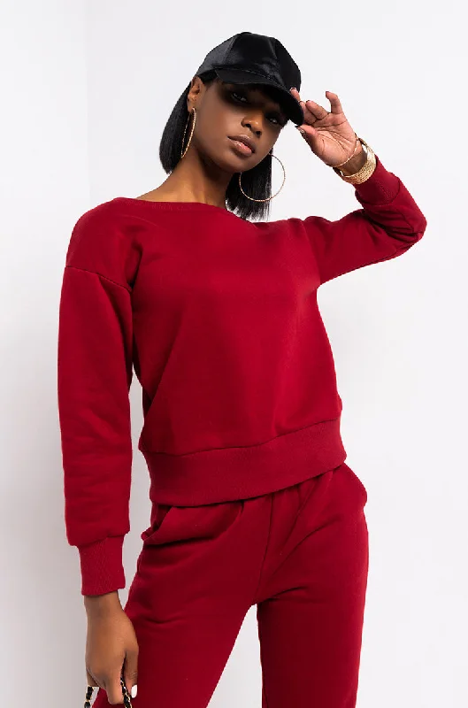 PAXTON ROXANNE SWEATSHIRT BURGUNDY