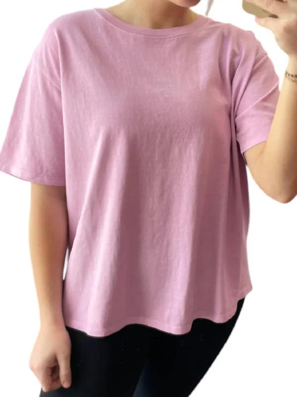 Oversized Tee In Pink