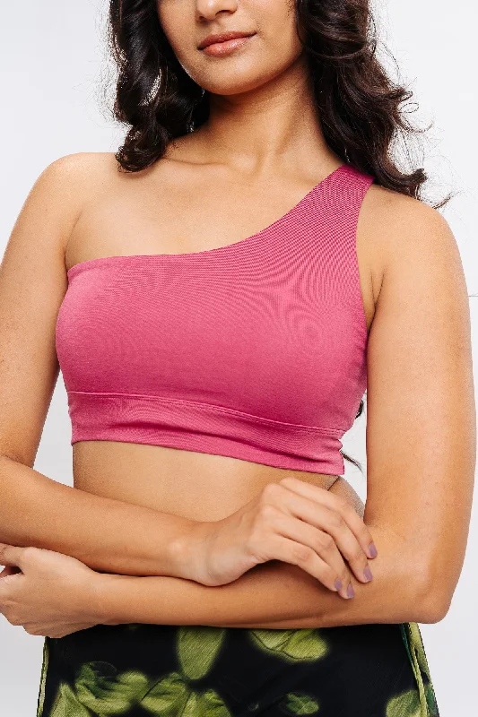 Pink One Shoulder Top