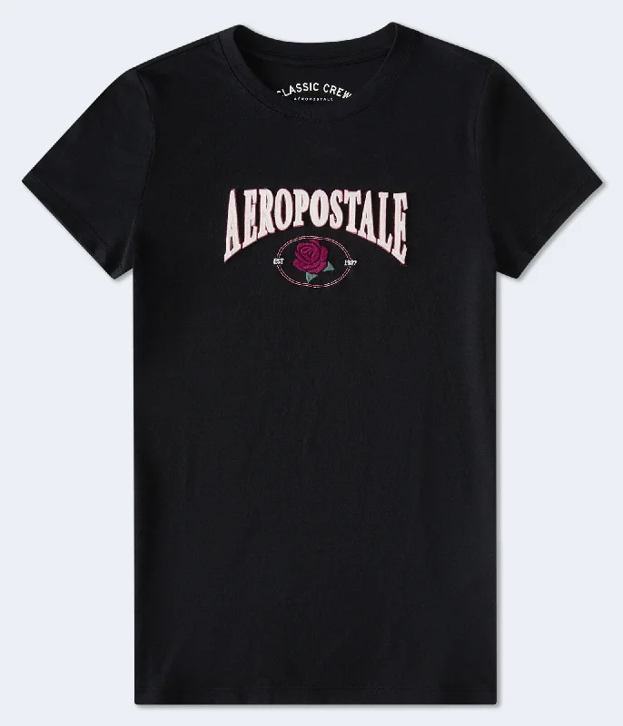 Aeropostale Rose Appliqué Graphic Tee