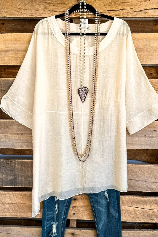 Fresh Take Oversized Tunic - Beige