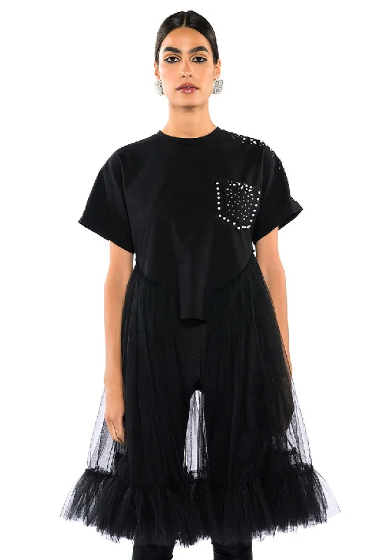 NOT IN THE MOOD OVERSIZED HIGH LOW SHORT SLEEVE TSHIRT