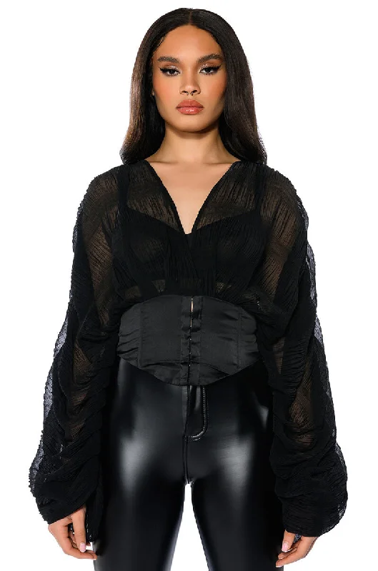 LEILANI CORSET DETAIL BLOUSE