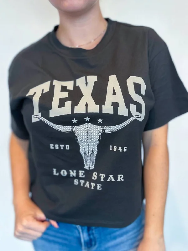 Texas Shine Graphic Tee In Grey