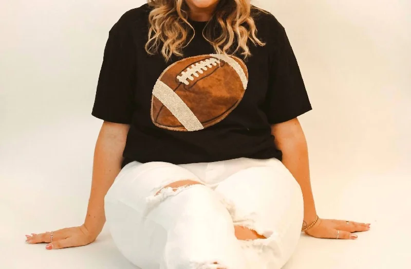 Football Oversized Tee In Black