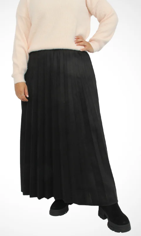 Women Pleated Skirt (Black)