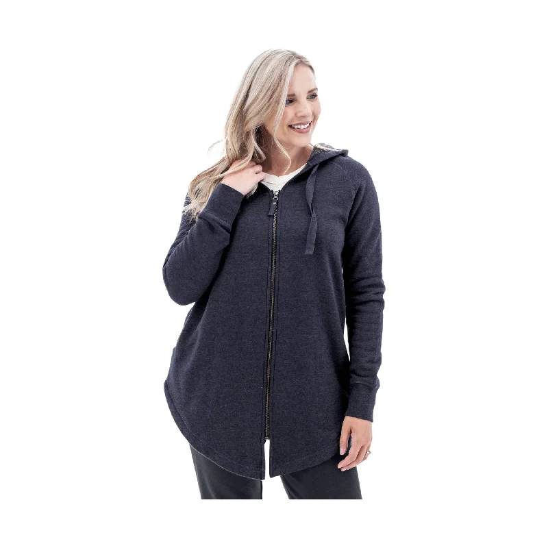 Old Ranch Women's River Oversized Fleece Hoodie - Black Iris - ONLINE STORE CREDIT/EXCHANGE ONLY