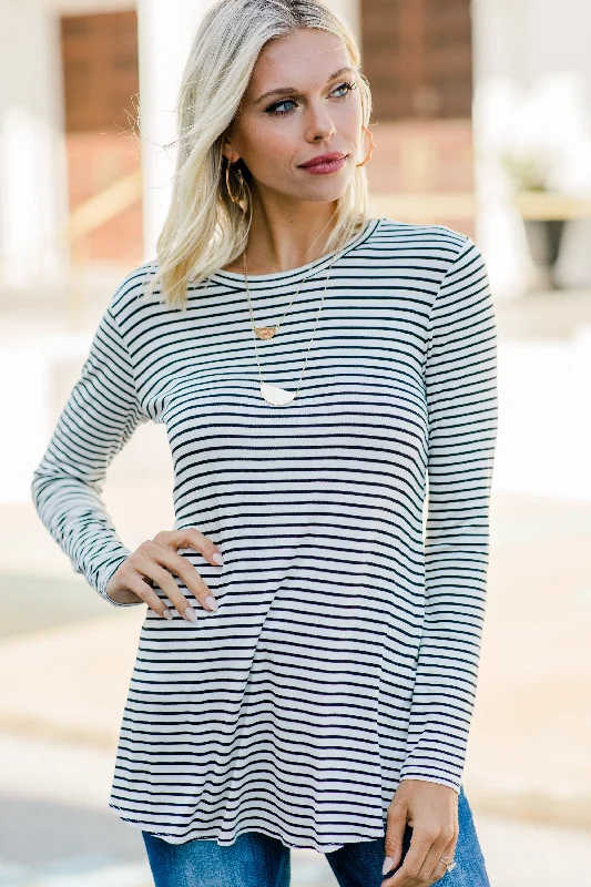 This Is The One White Striped Tunic